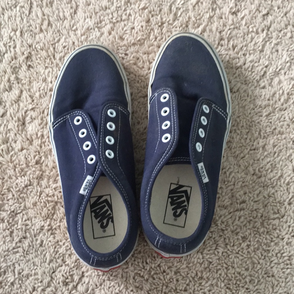 Navy vans WITHOUT LACES